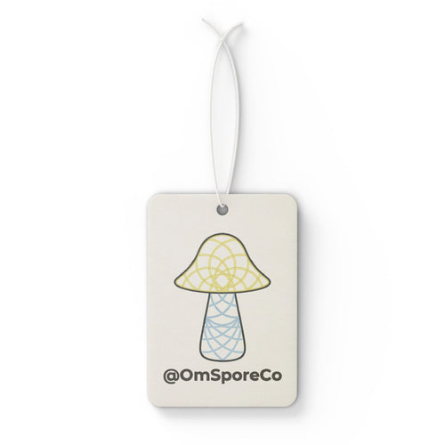 Mushroom Car Air Freshener — Cute Pastel Spore Design (OmSporeCo)