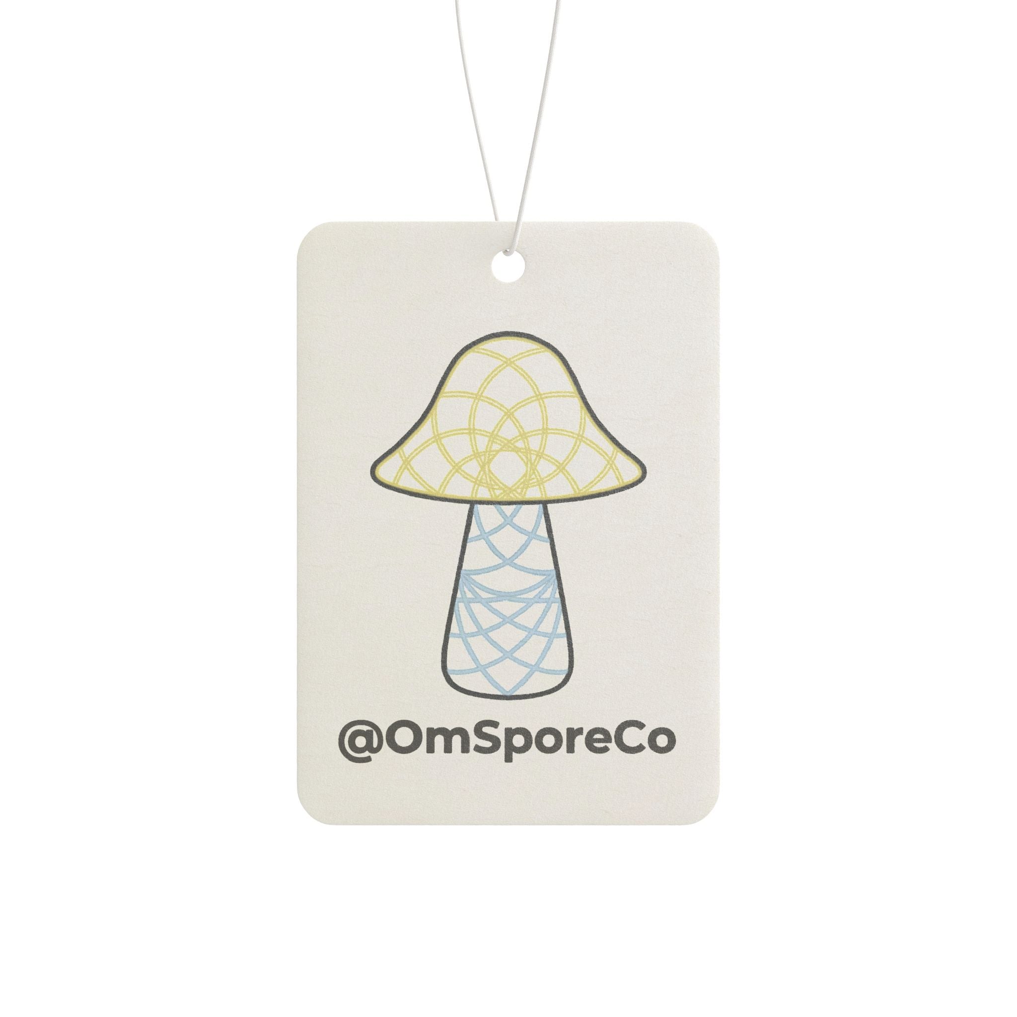 Mushroom Car Air Freshener — Cute Pastel Spore Design (OmSporeCo)