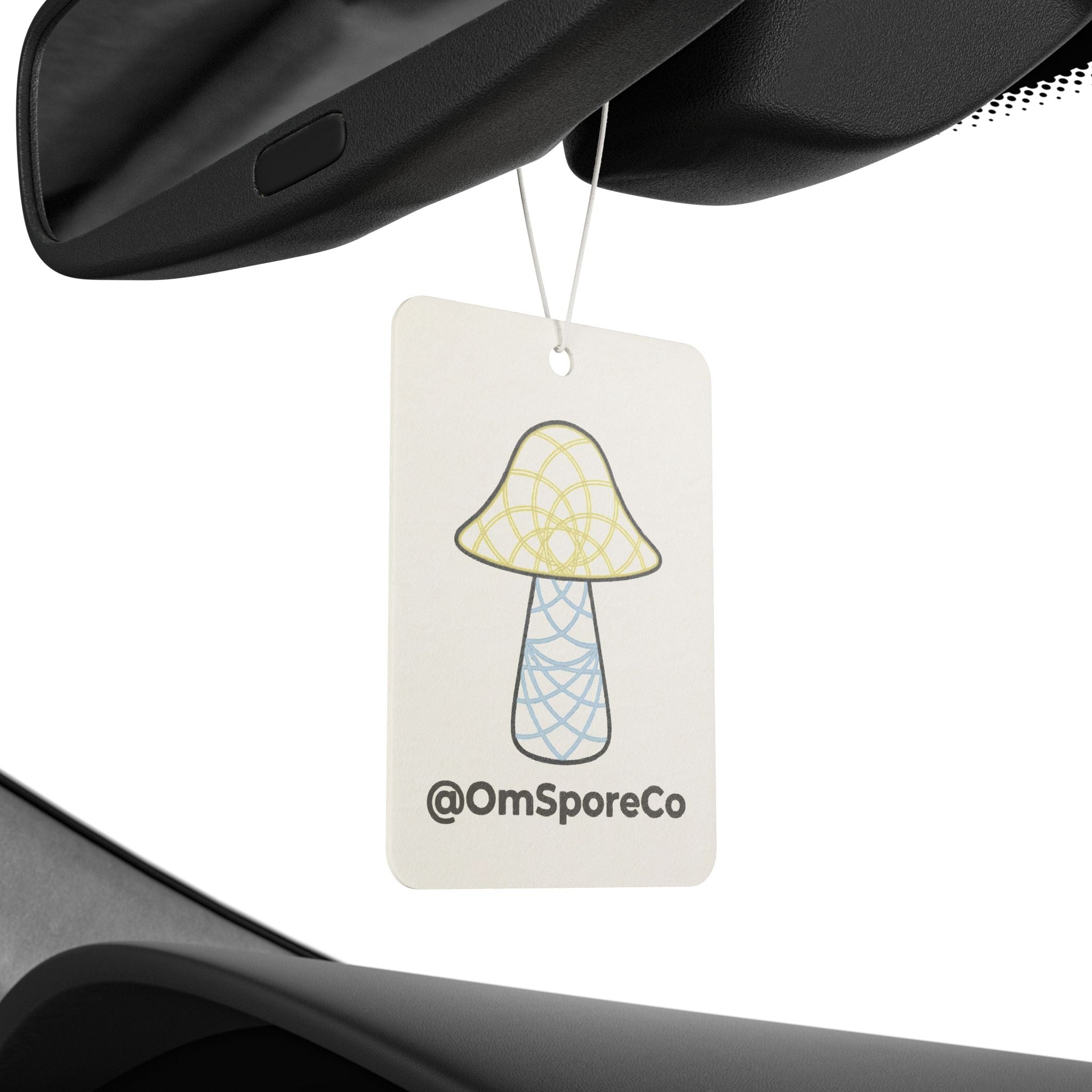 Mushroom Car Air Freshener — Cute Pastel Spore Design (OmSporeCo)